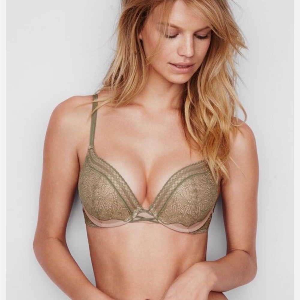 Very Sexy push-up bra green lace